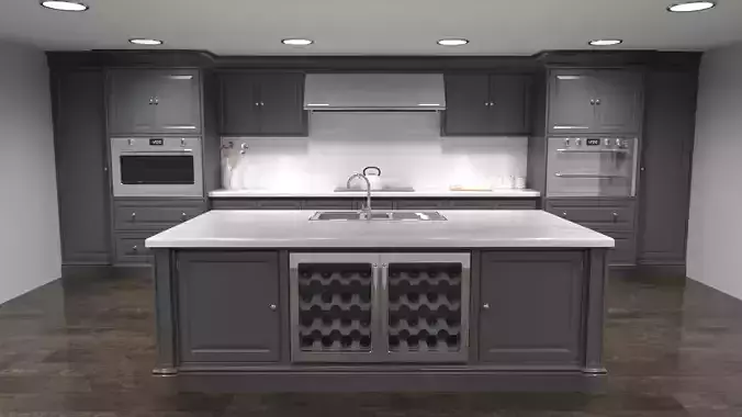 Luxury Kitchen 3D model