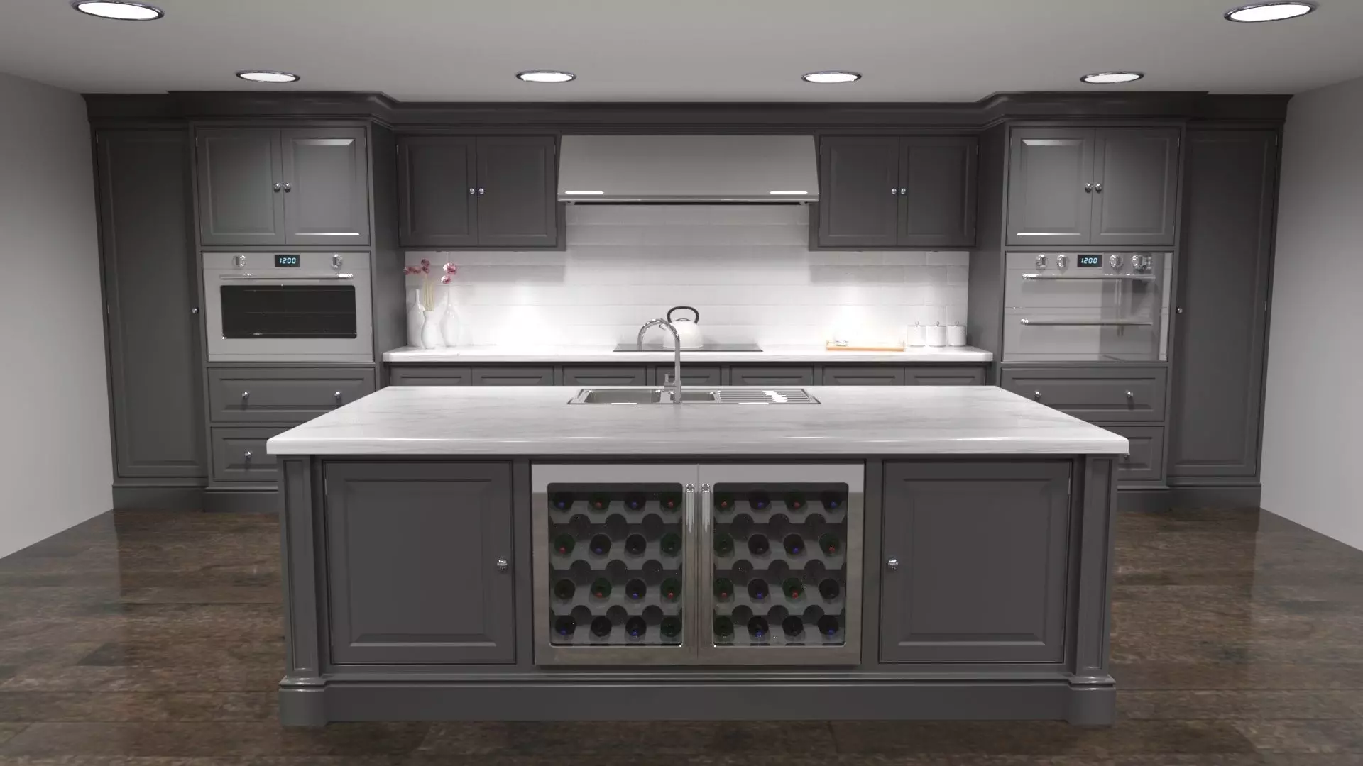Luxury Kitchen 3D model_0