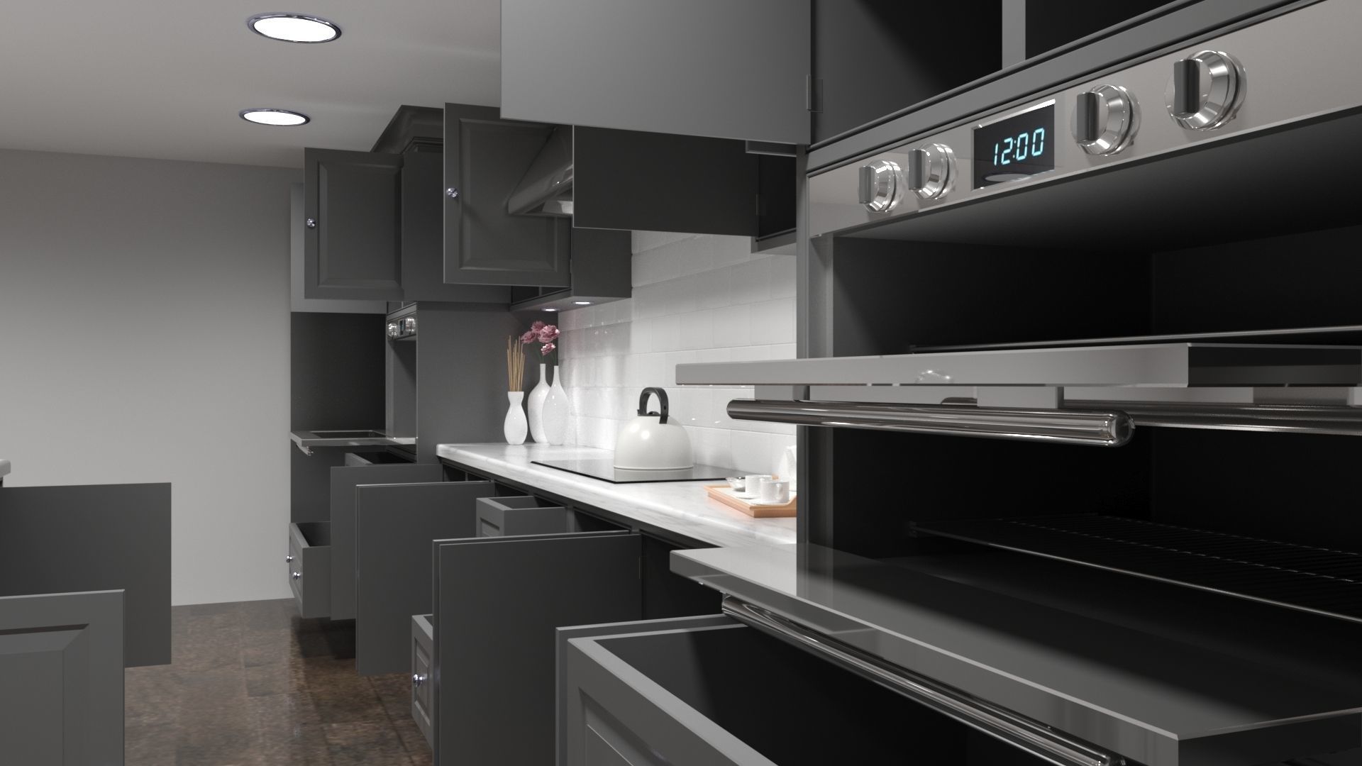 Luxury Kitchen 3D model_9