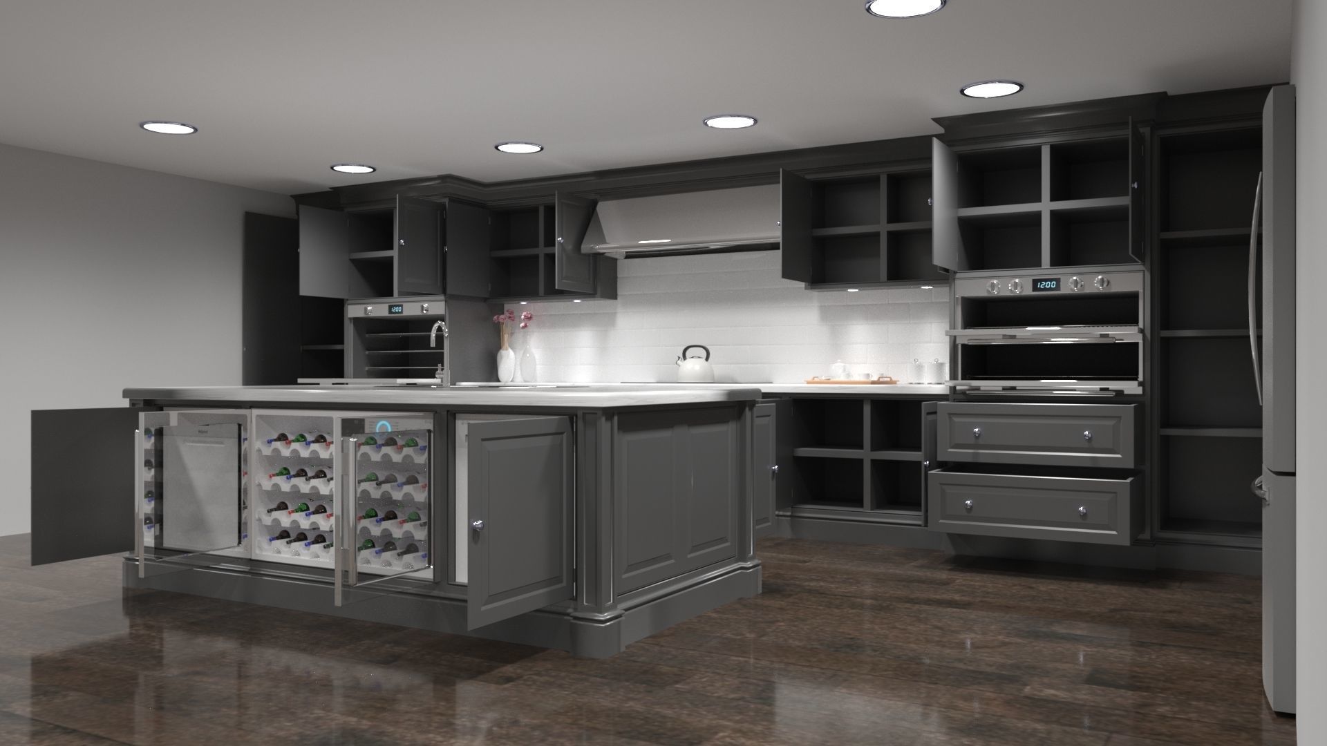 Luxury Kitchen 3D model_5