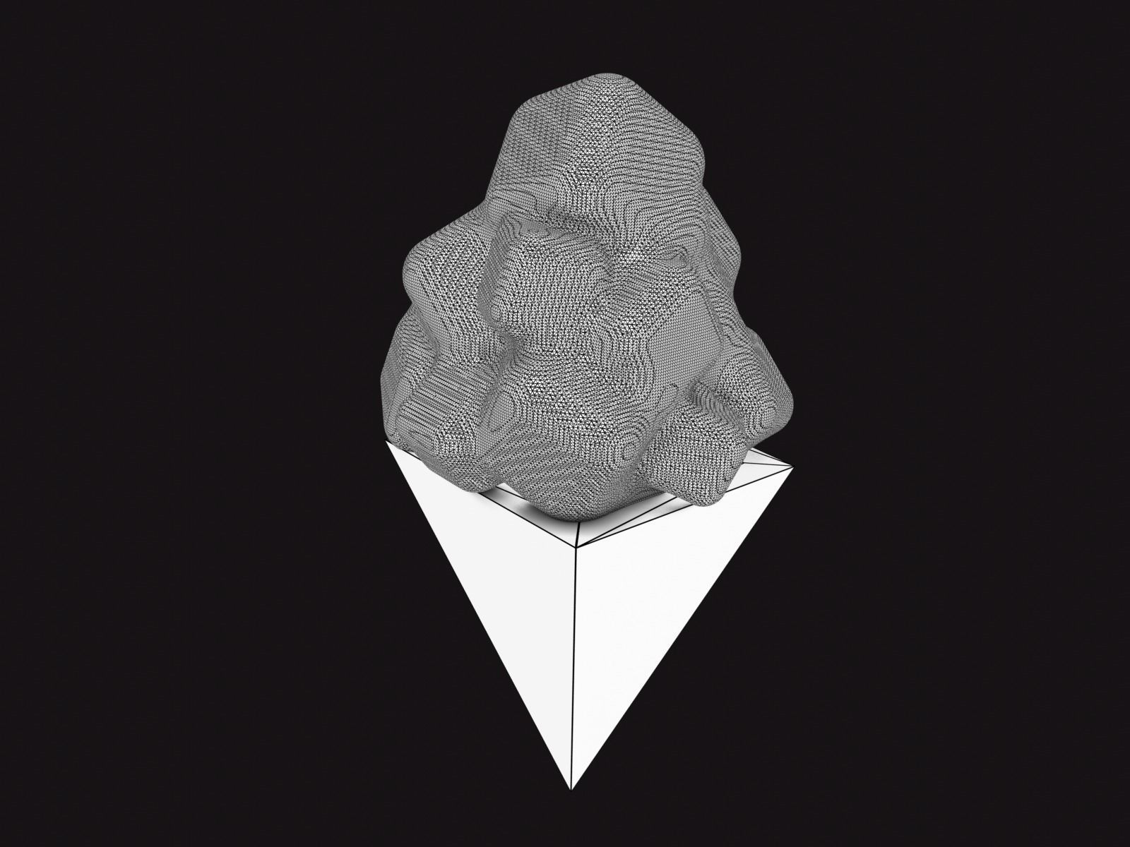 Low-poly Lavender Icecream 3D model_4