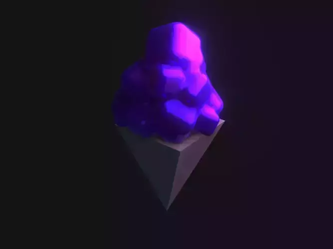 Low-poly Lavender Icecream