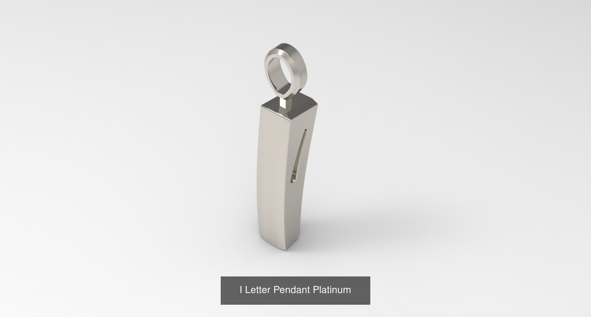 A to Z alphabetical pendants platinum 3D Model Collection_12