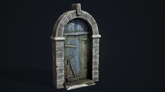 Old Door Low-poly 3D model