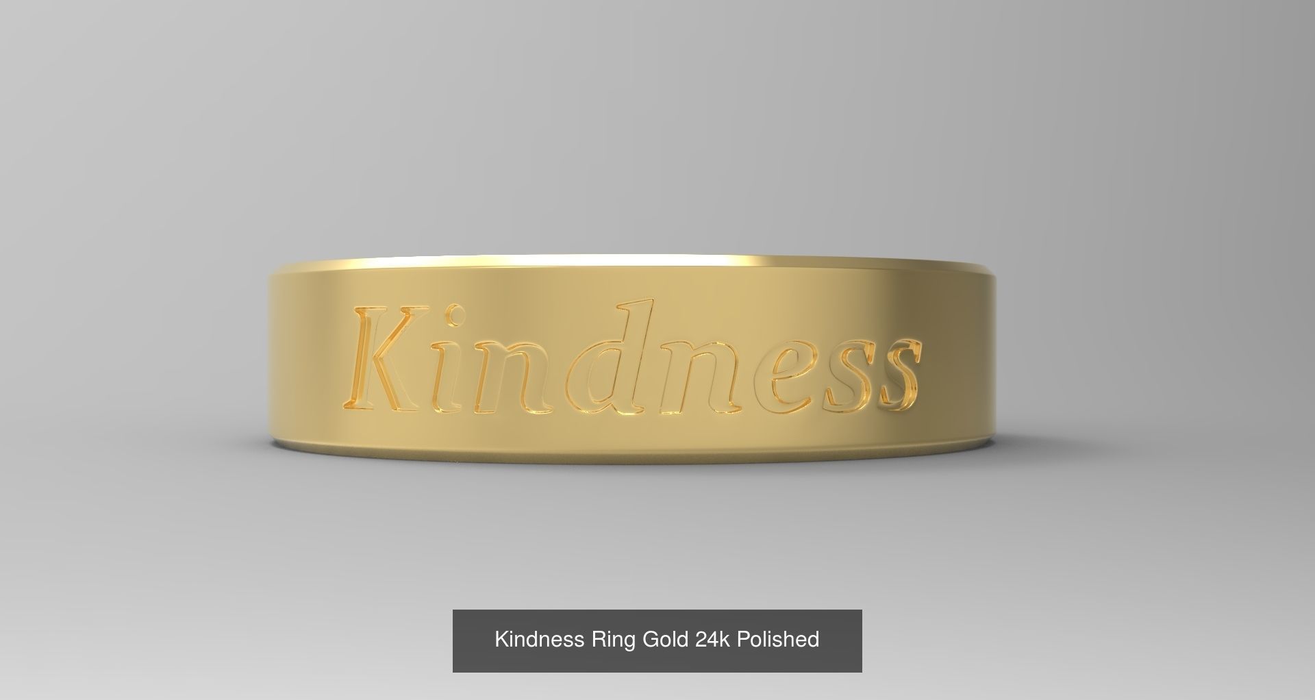 Male Finger Rings with Fruit of Holy Spirit Gold 3D Model Collection_5
