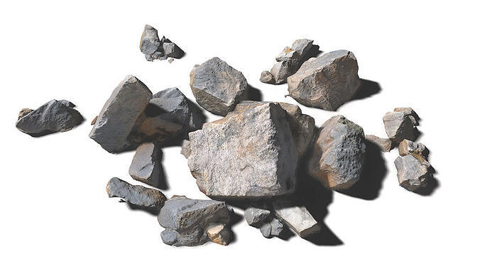 Rock Scans -  3D PBR Low Poly Models Pack Low-poly 3D model