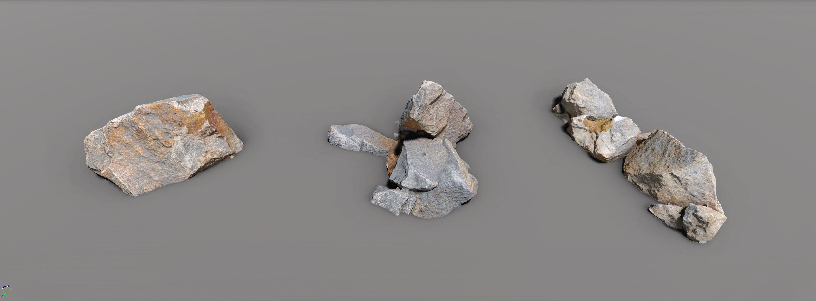 Rock Scans - 3D PBR Low Poly Models Pack Low-poly 3D model_5