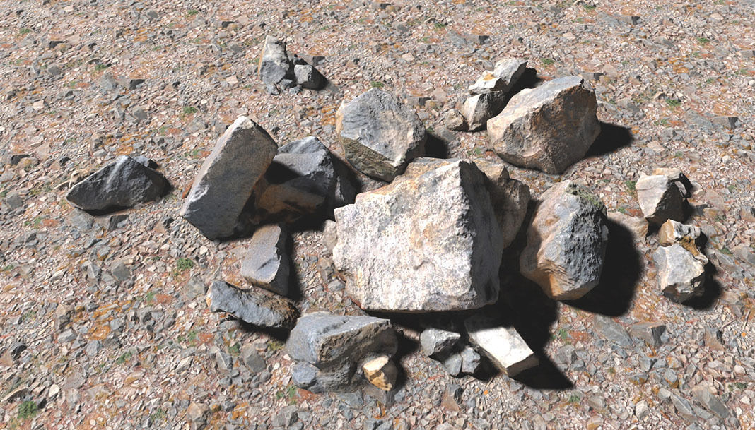 Rock Scans - 3D PBR Low Poly Models Pack Low-poly 3D model_4