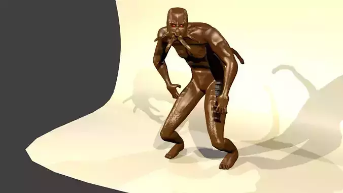 3D Riggid Monster Low-poly 3D model