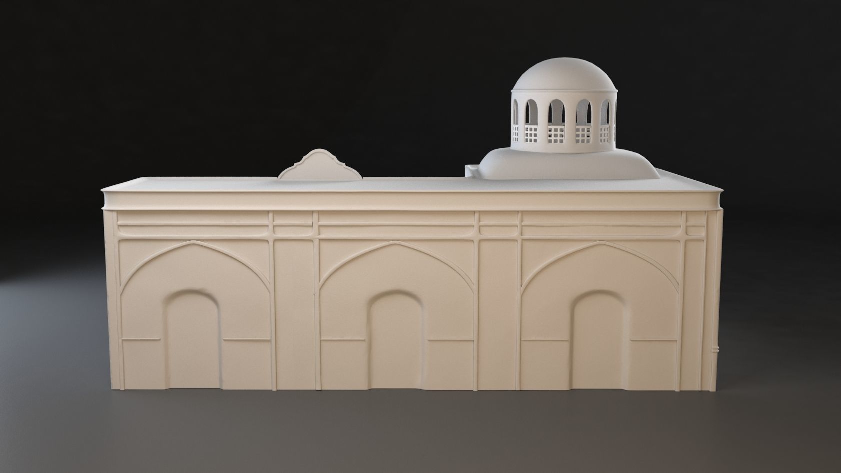3 Level of detail Old Persian residential Low-poly 3D model_6