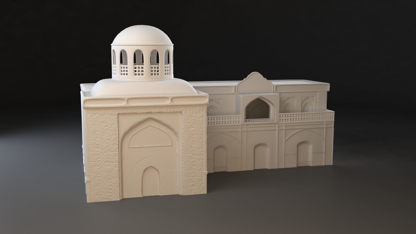 3 Level of detail Old Persian residential Low-poly 3D model_3