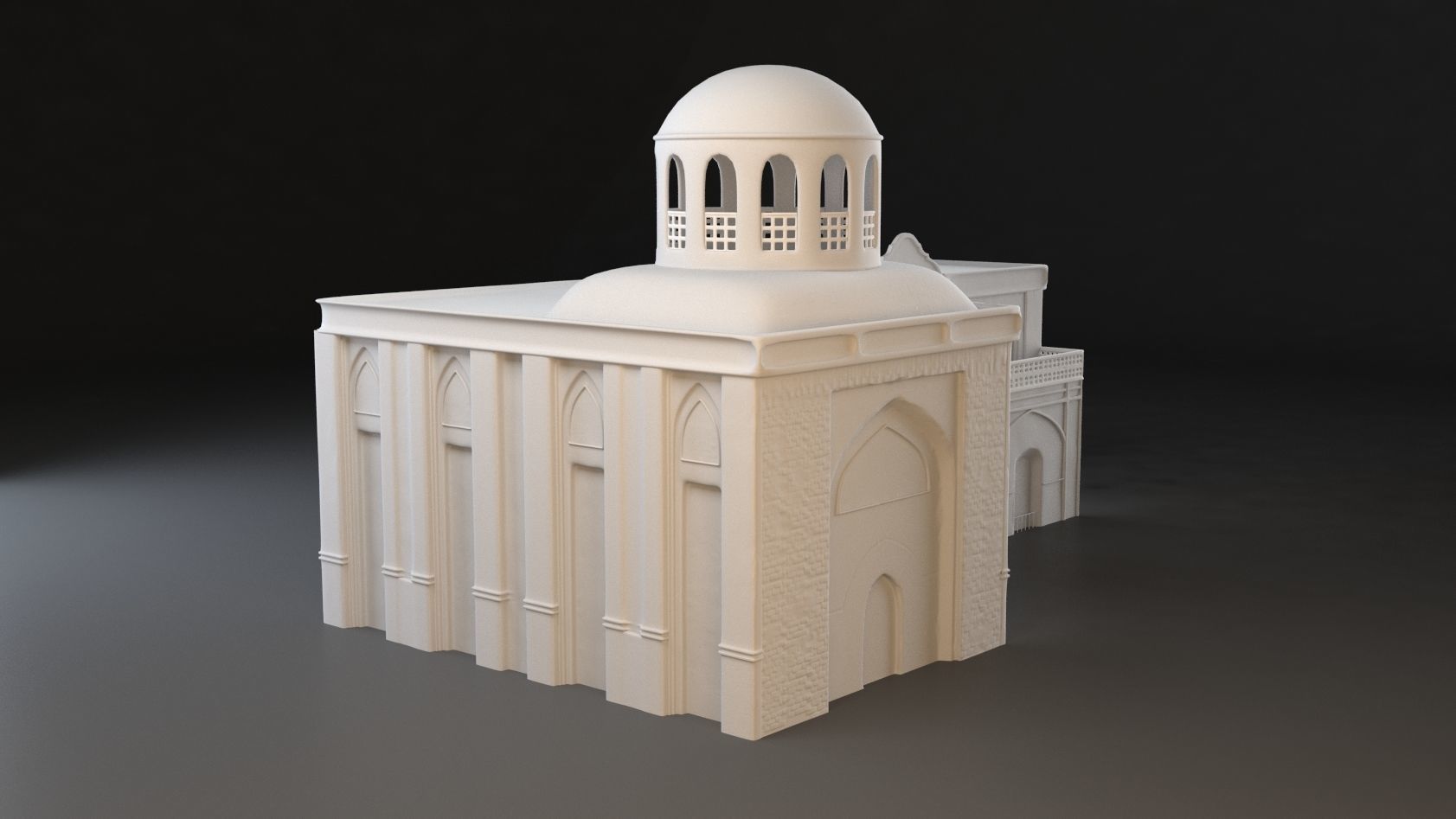 3 Level of detail Old Persian residential Low-poly 3D model_4