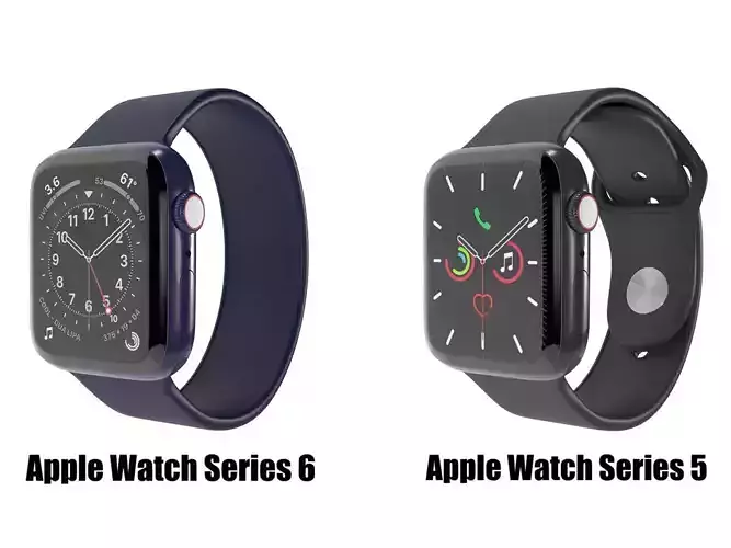 Apple Watch Series 5 and Series 6 3D model