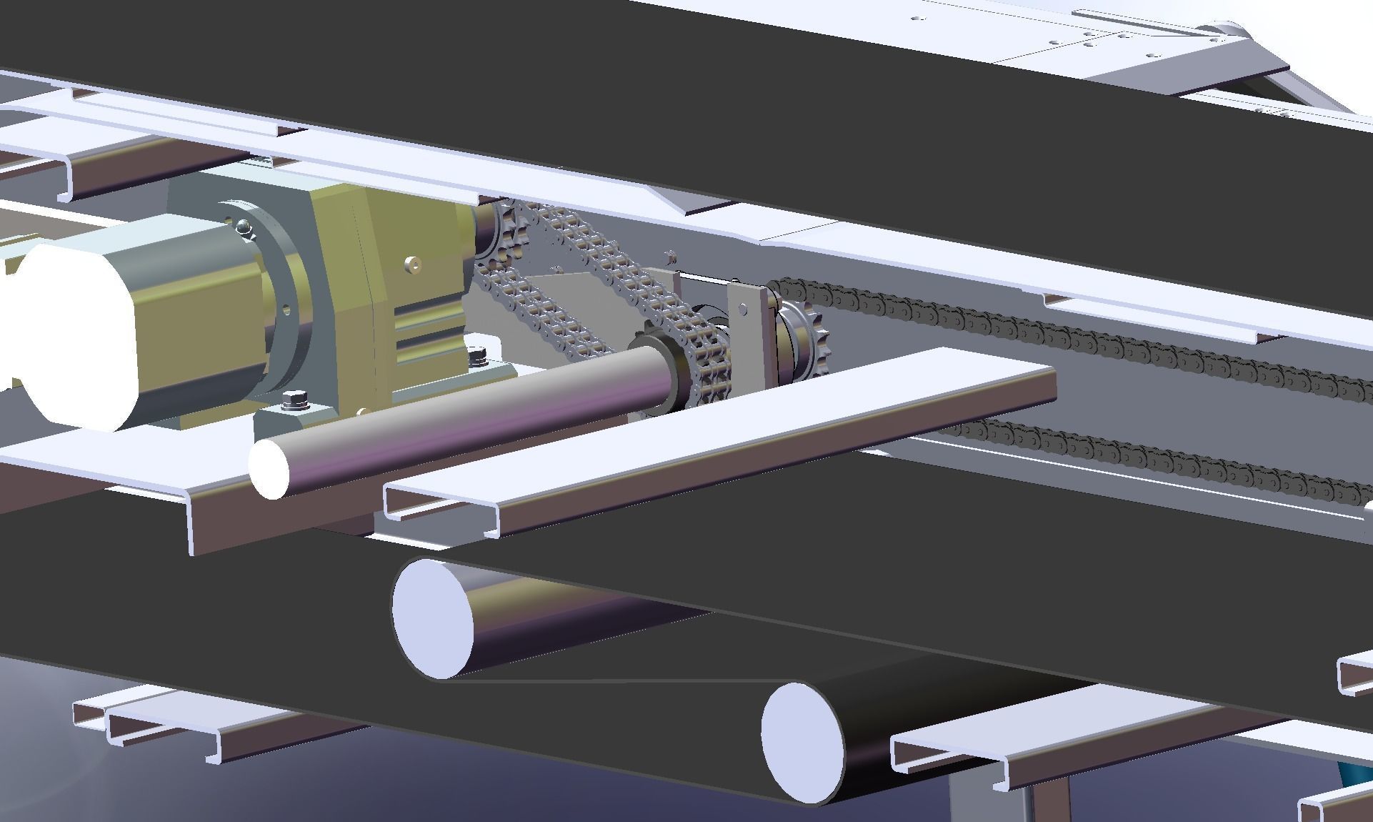 Three section telescopic belt loading conveyor 3D design 3D model_4