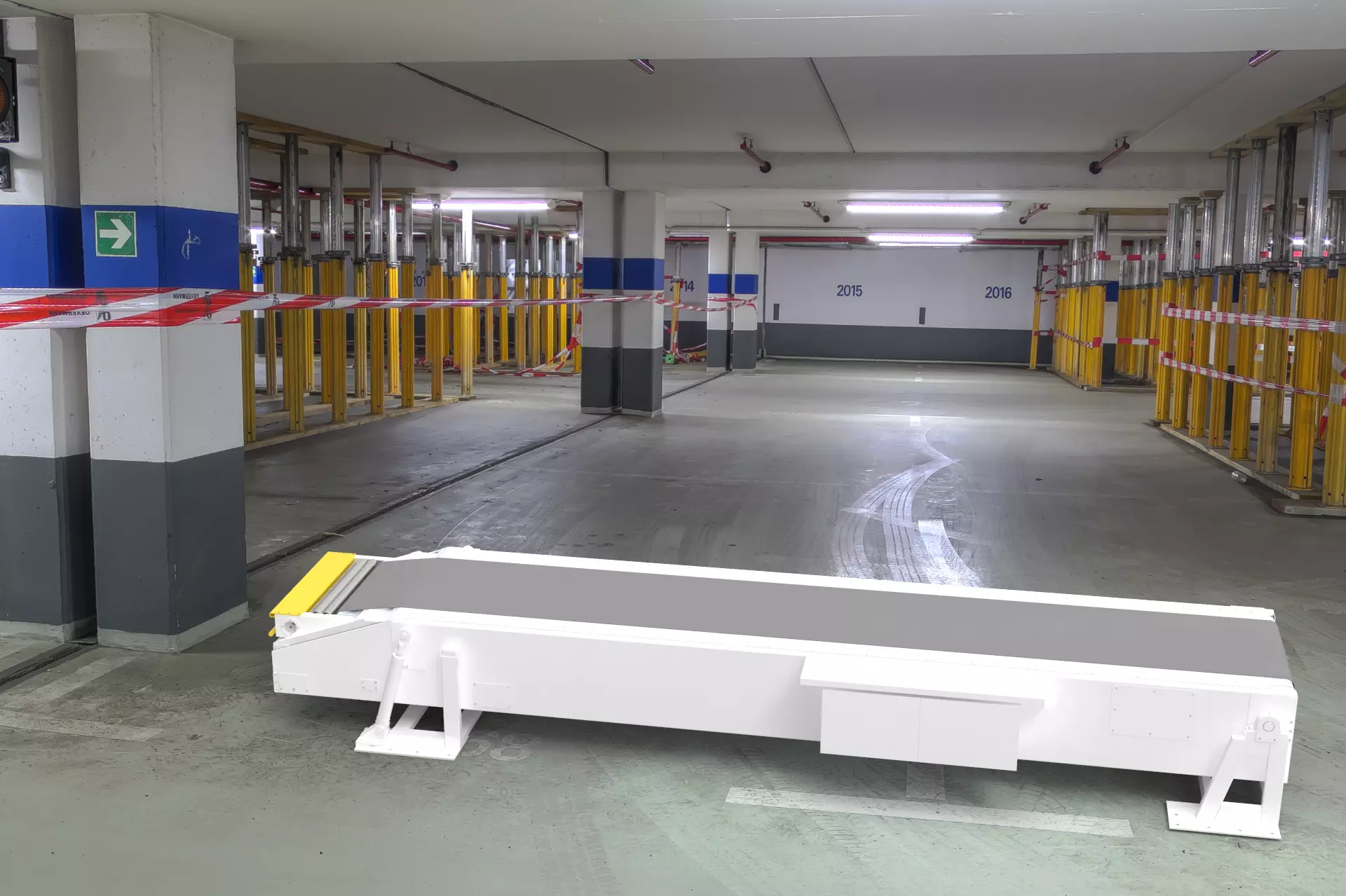 Three section telescopic belt loading conveyor 3D design 3D model_0