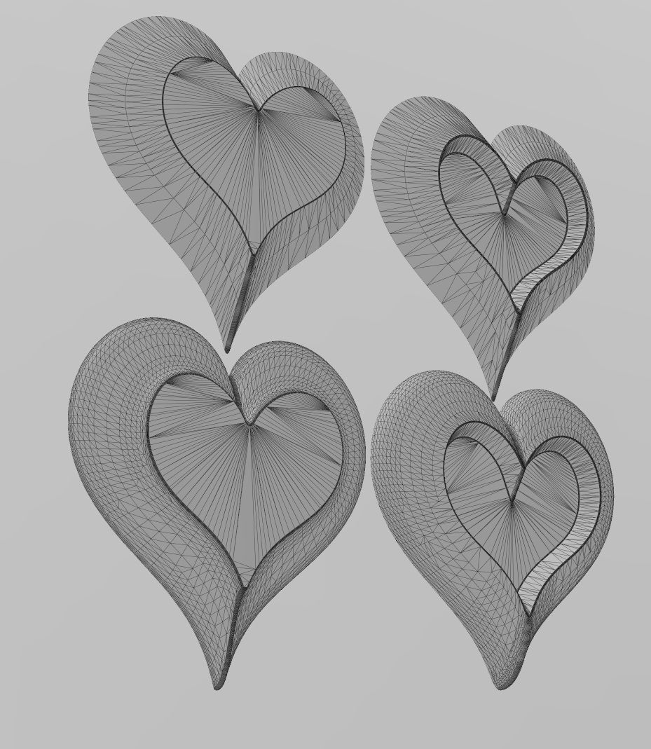 4 Heart shaped ornaments 3D print model_11