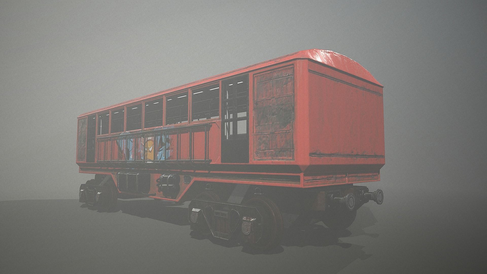 Lowpoly Train With 2 Texture Low-poly 3D model_10