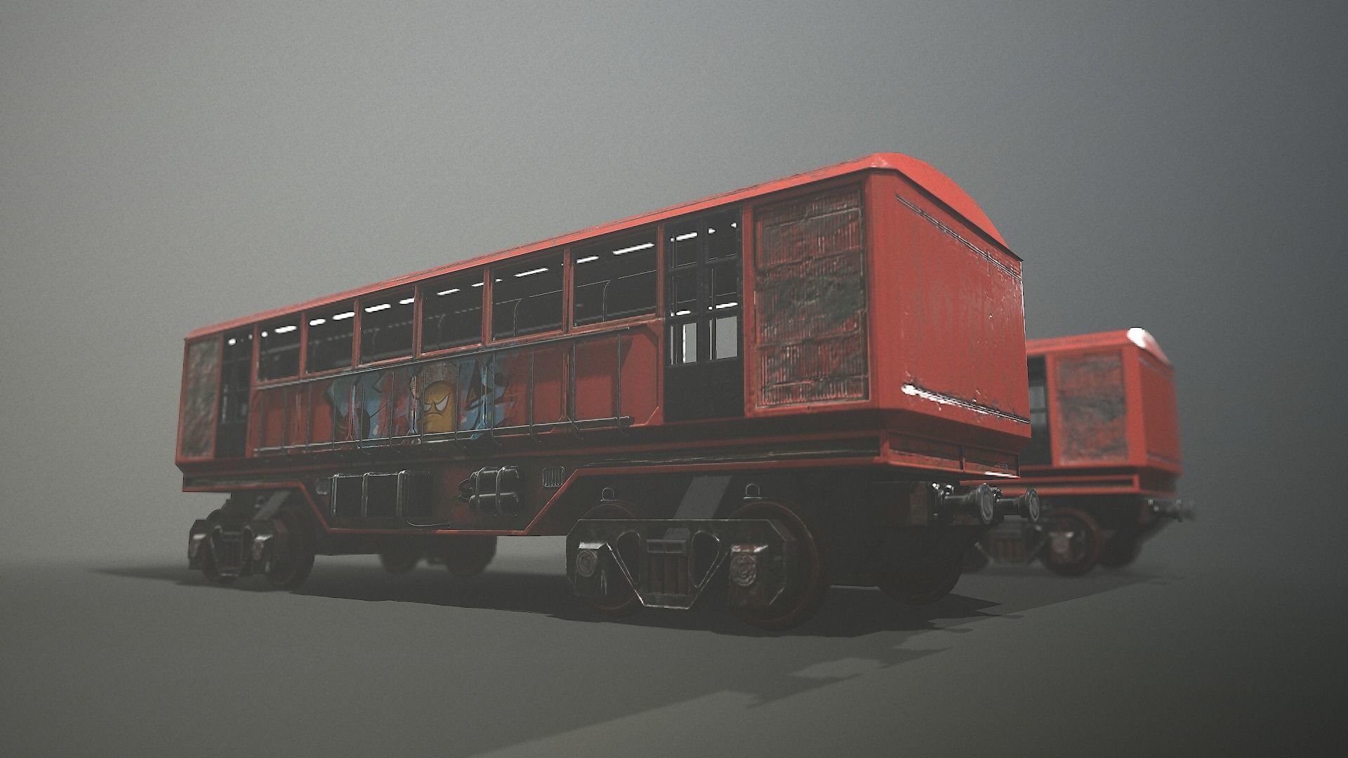 Lowpoly Train With 2 Texture Low-poly 3D model_20