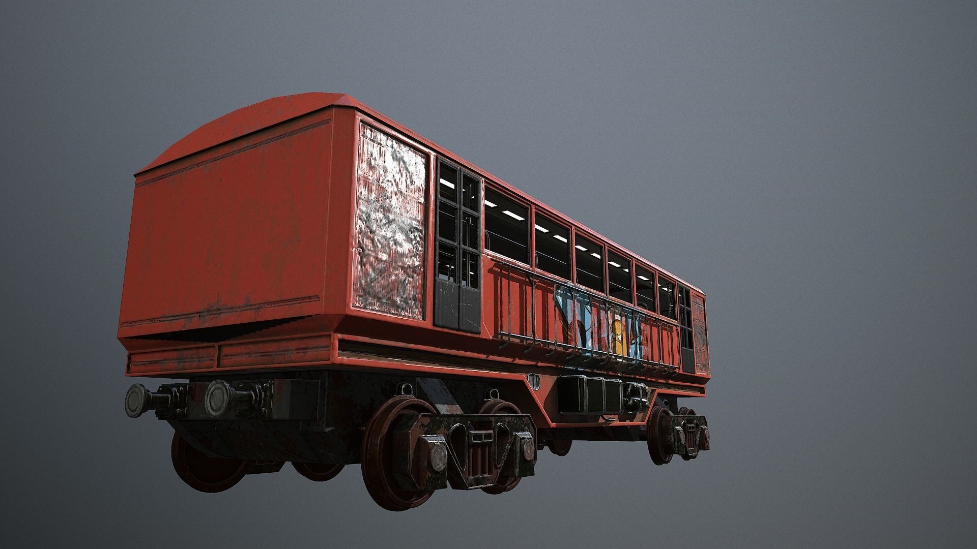 Lowpoly Train With 2 Texture Low-poly 3D model_3