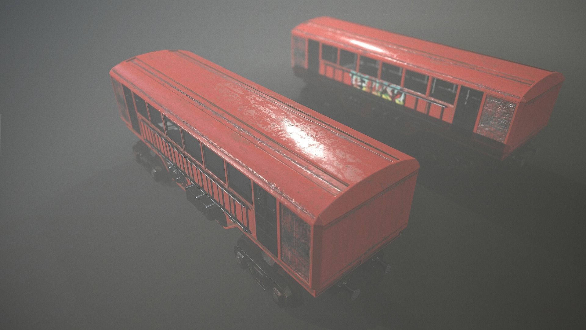 Lowpoly Train With 2 Texture Low-poly 3D model_16