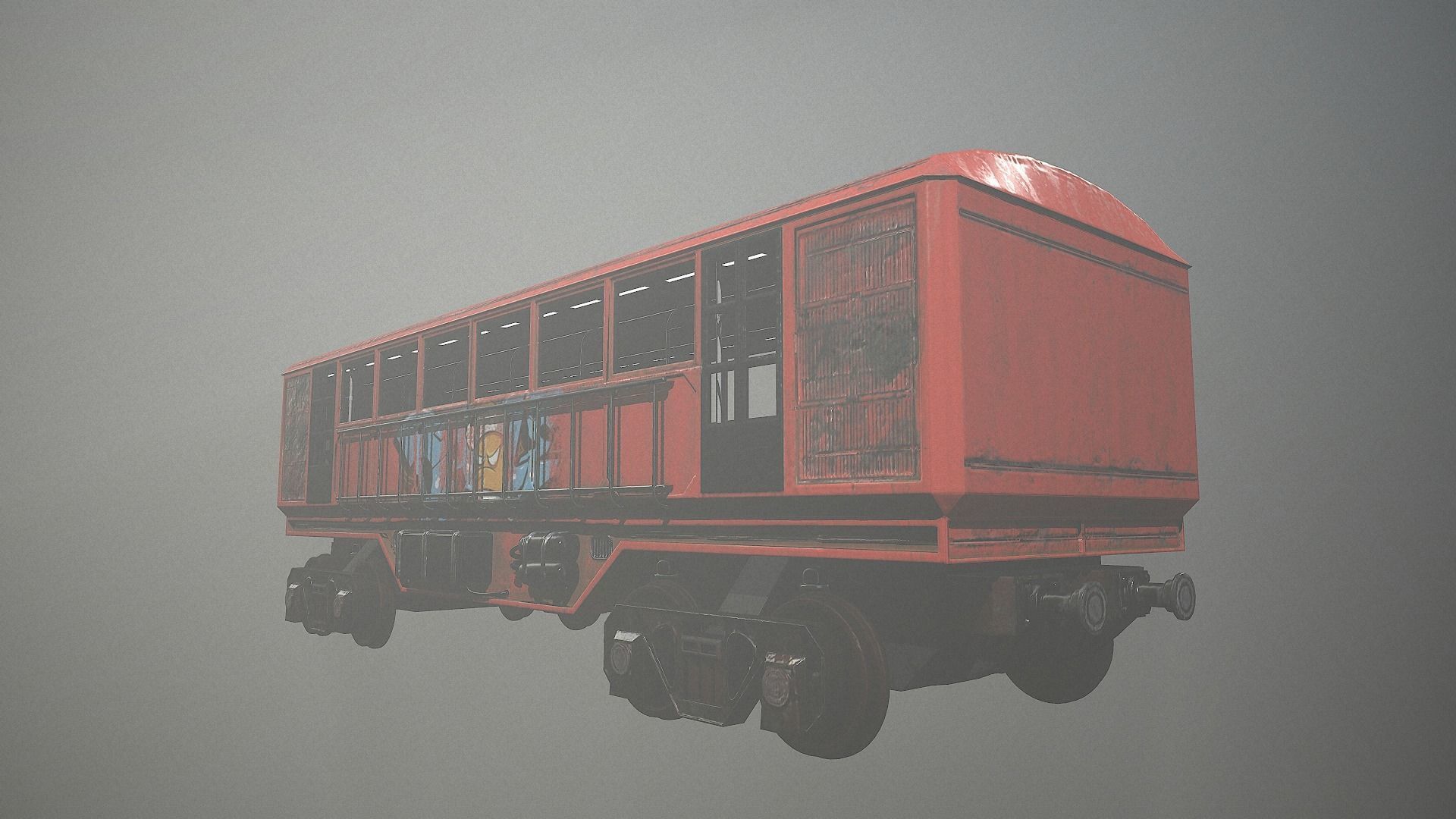 Lowpoly Train With 2 Texture Low-poly 3D model_8