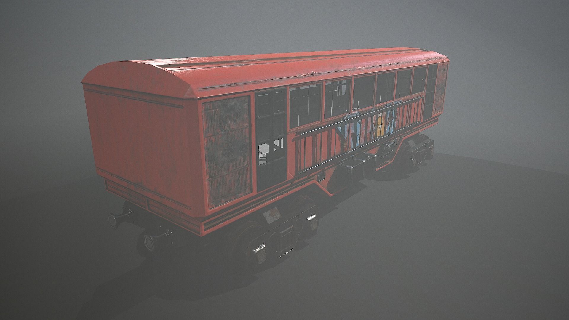 Lowpoly Train With 2 Texture Low-poly 3D model_9