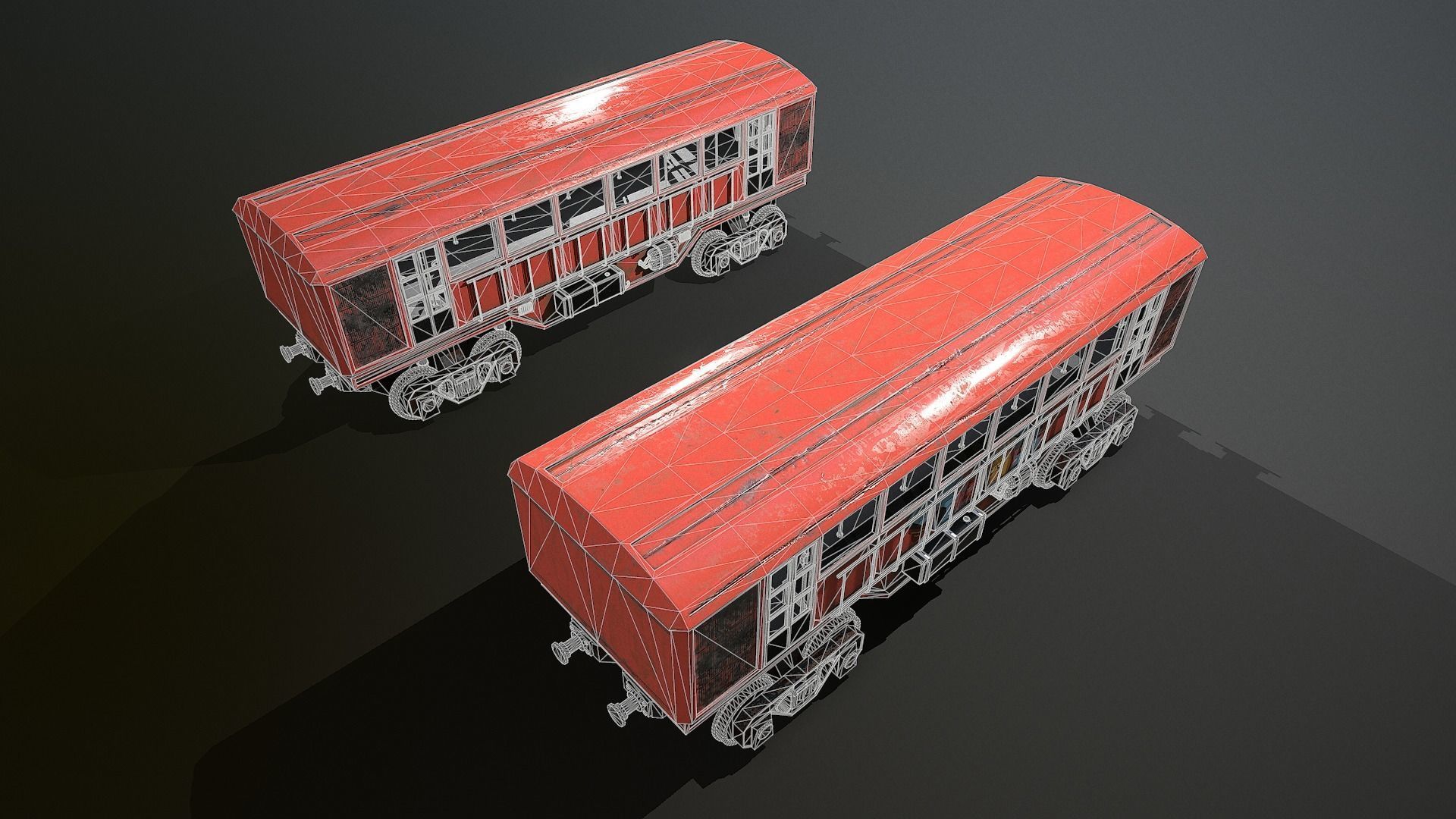 Lowpoly Train With 2 Texture Low-poly 3D model_26