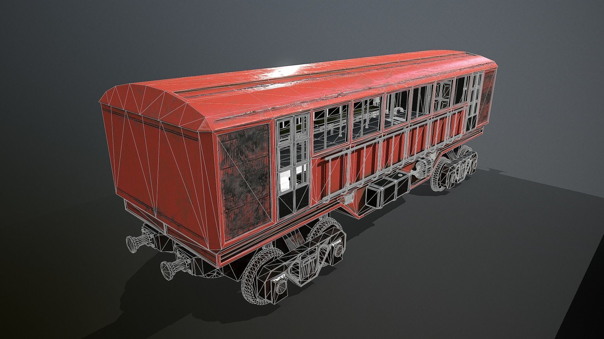 Lowpoly Train With 2 Texture Low-poly 3D model_23