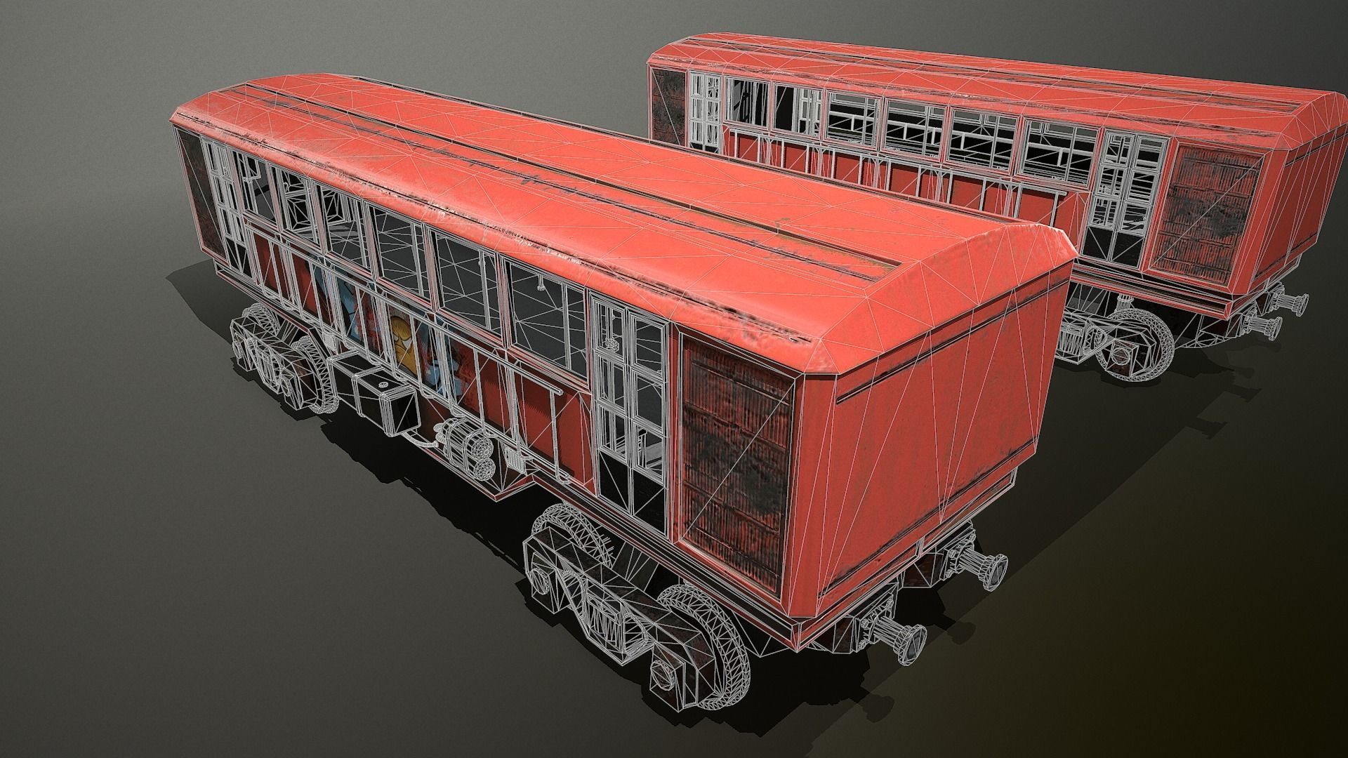Lowpoly Train With 2 Texture Low-poly 3D model_21