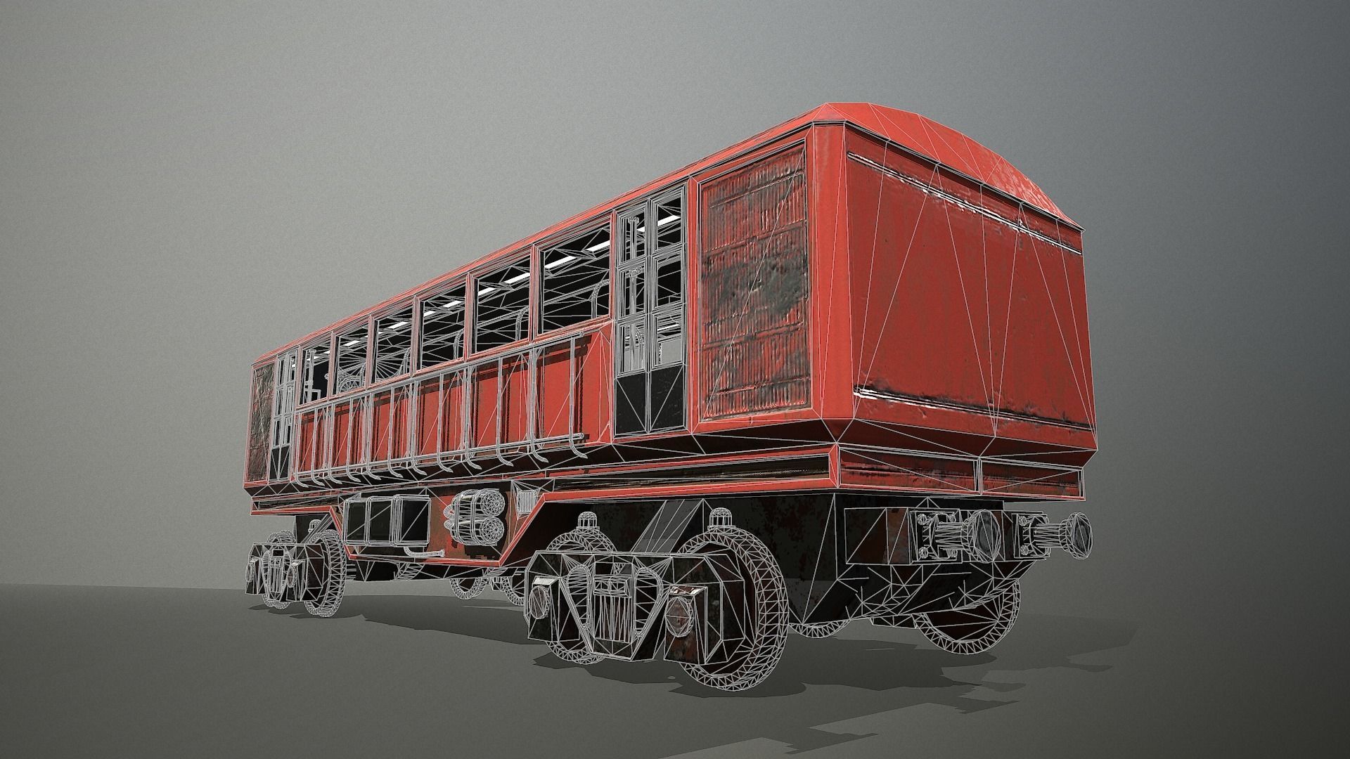 Lowpoly Train With 2 Texture Low-poly 3D model_25