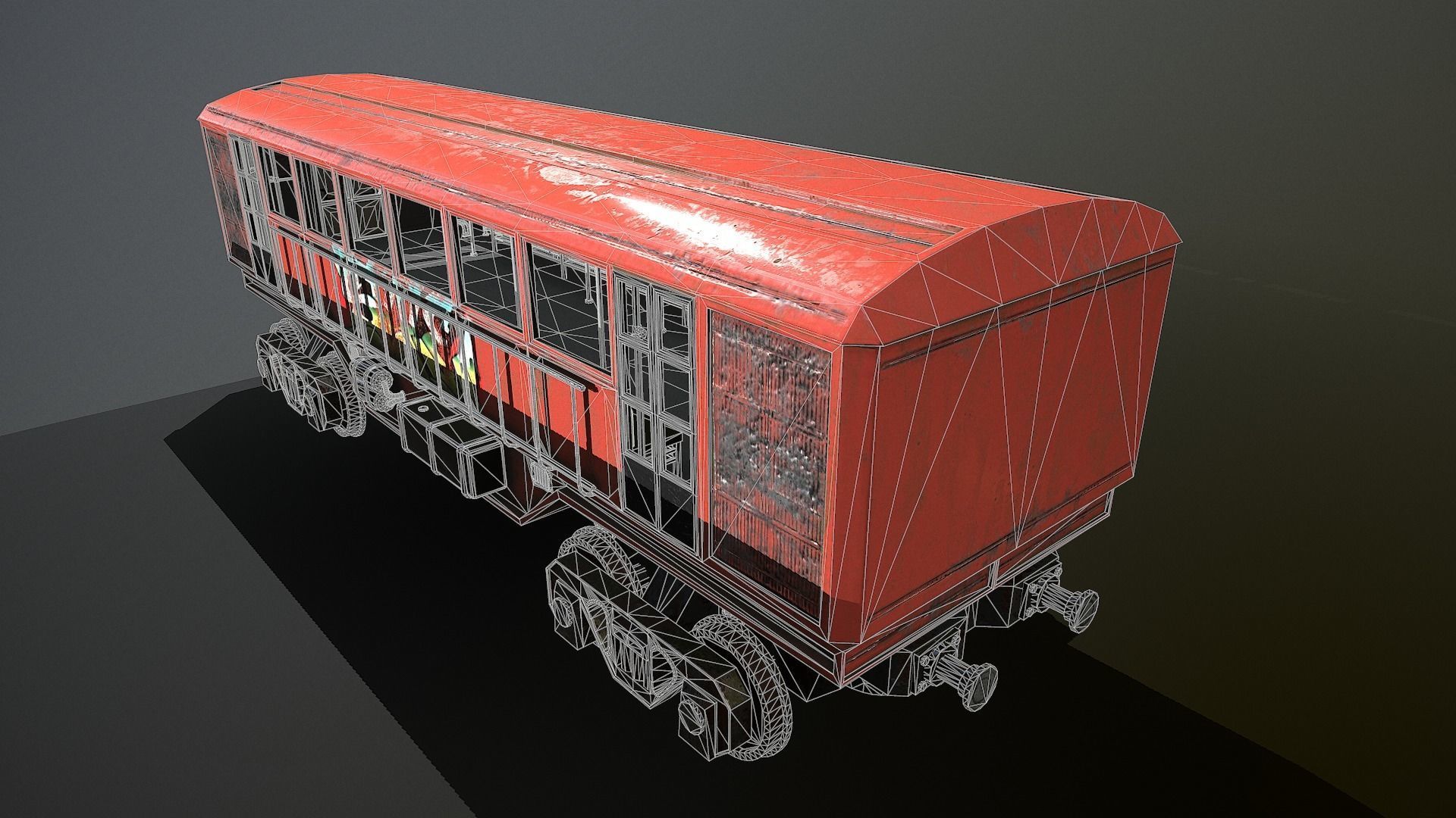 Lowpoly Train With 2 Texture Low-poly 3D model_24
