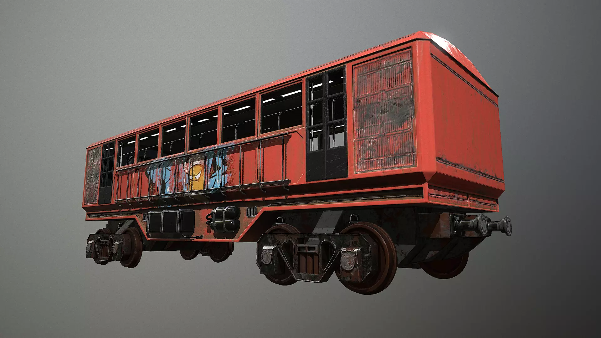 Lowpoly Train With 2 Texture Low-poly 3D model_0