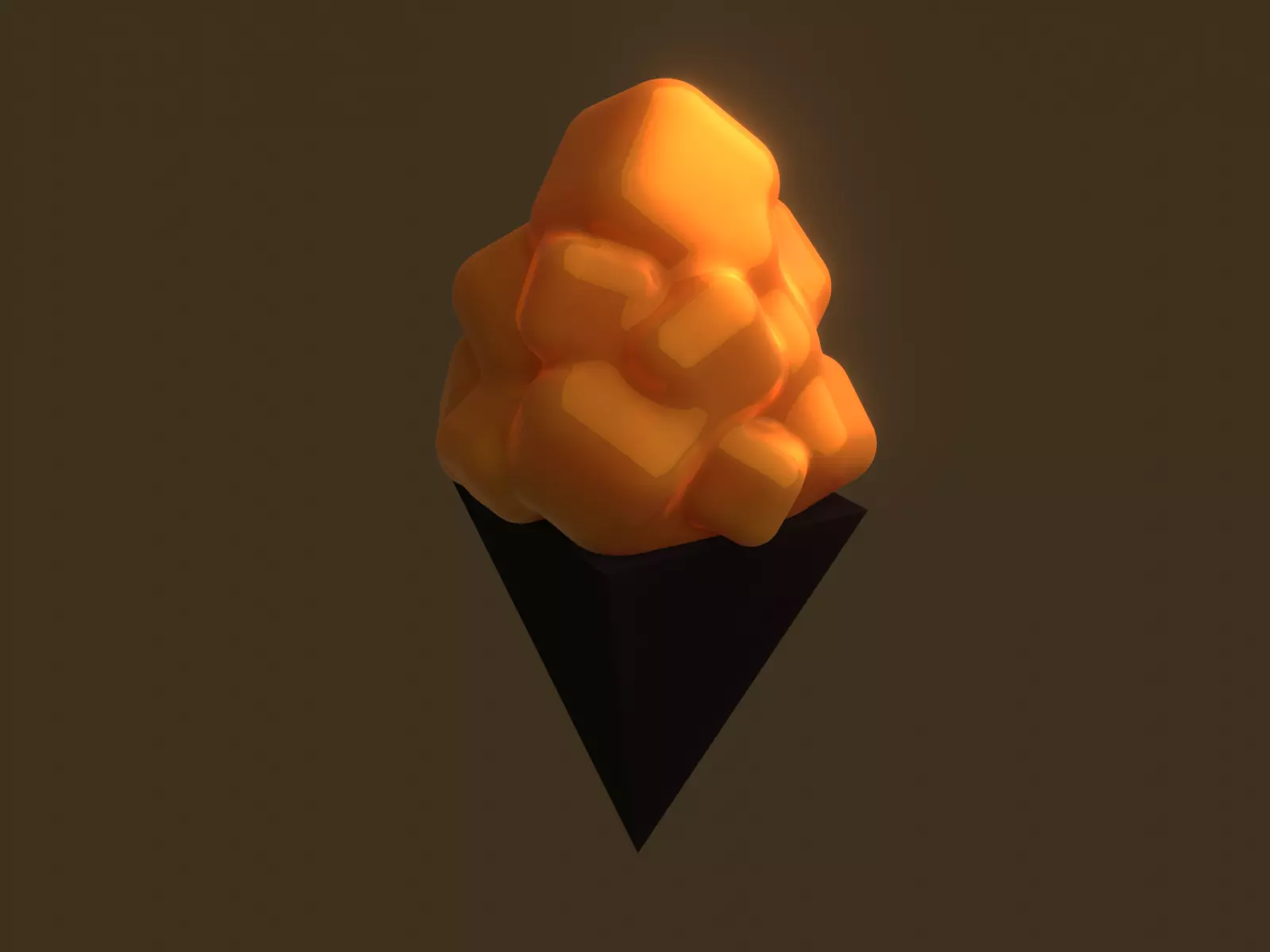 Low-poly Mango Icecream 3D model_0