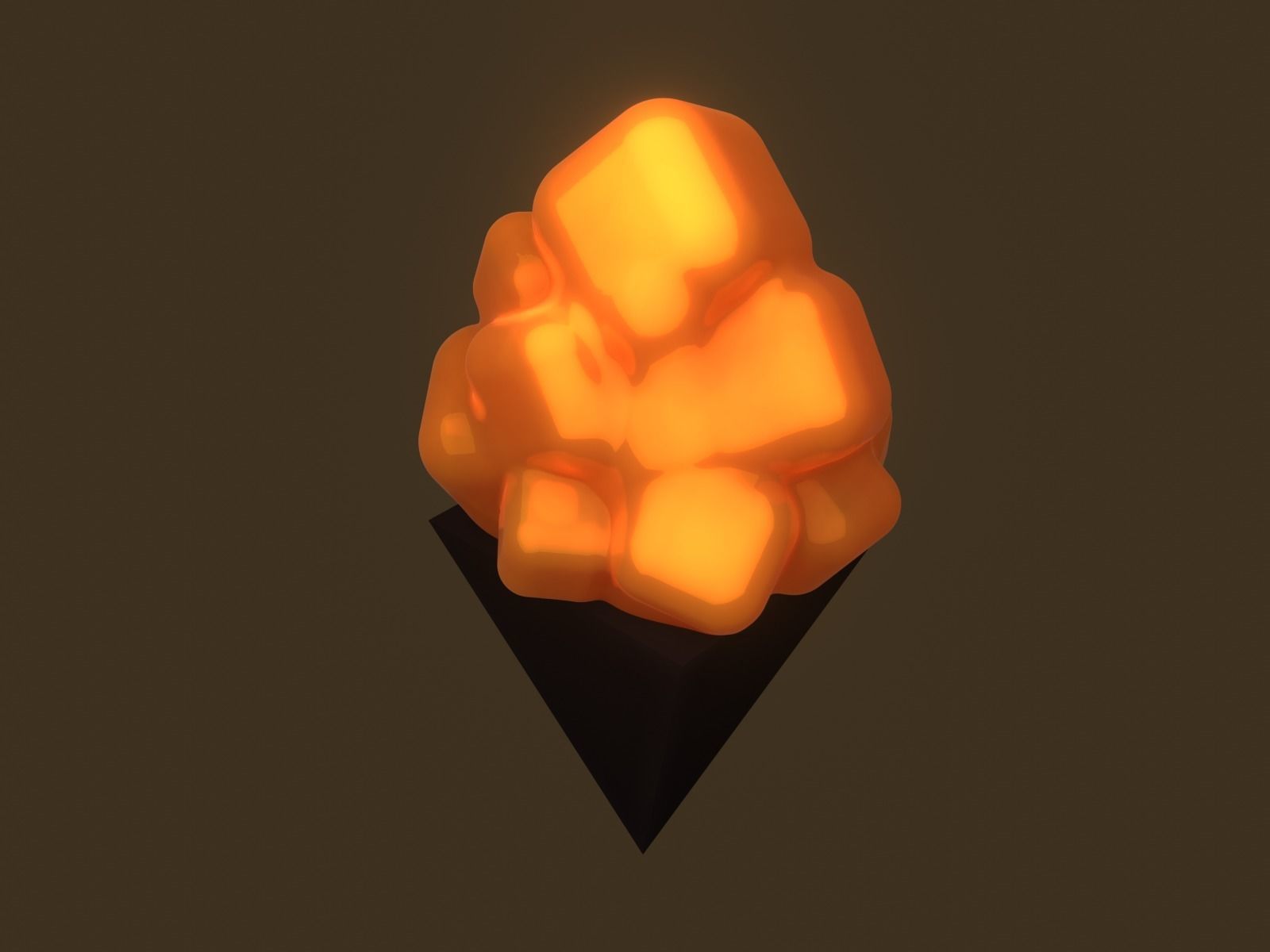 Low-poly Mango Icecream 3D model_1