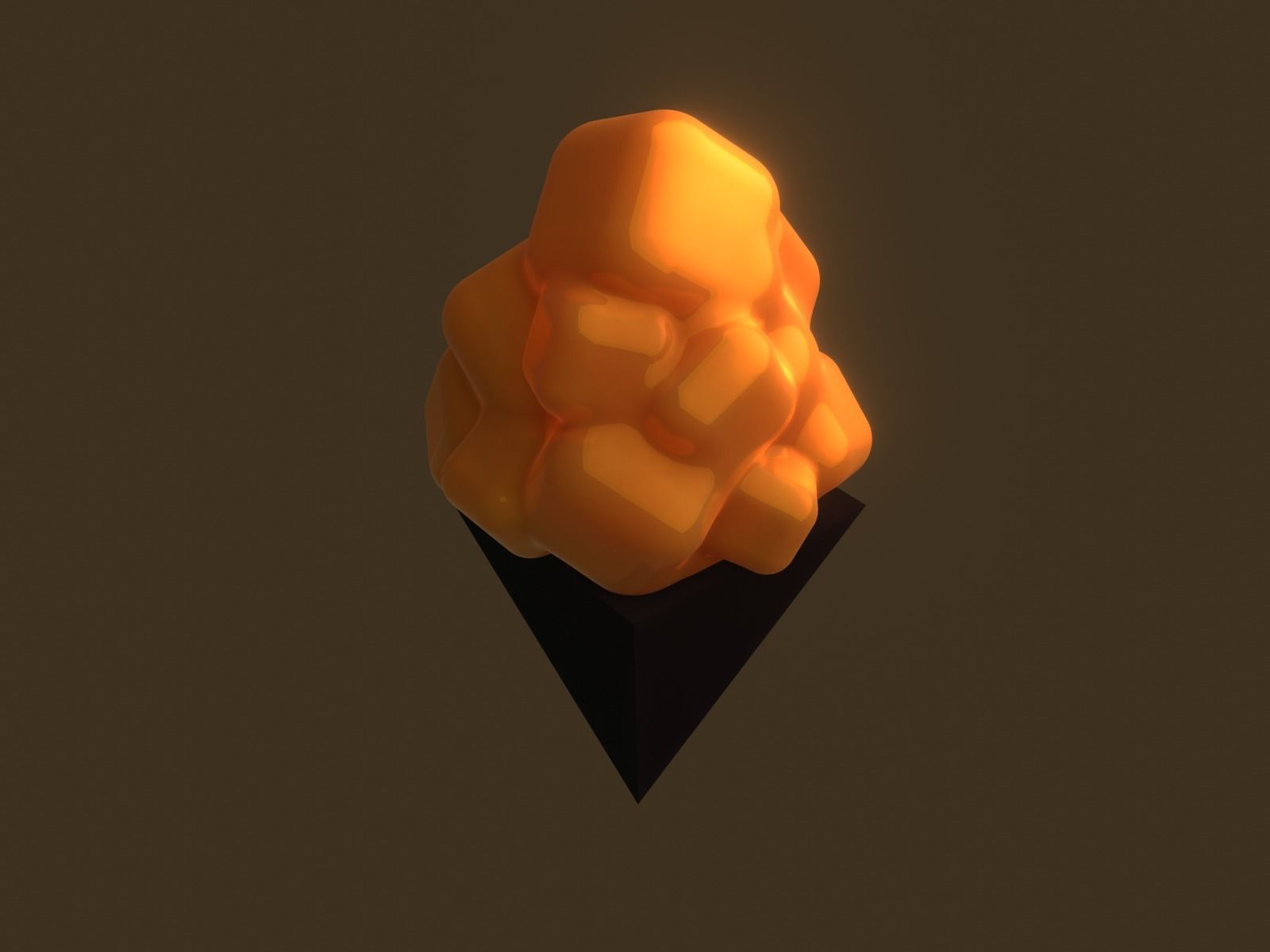 Low-poly Mango Icecream 3D model_2