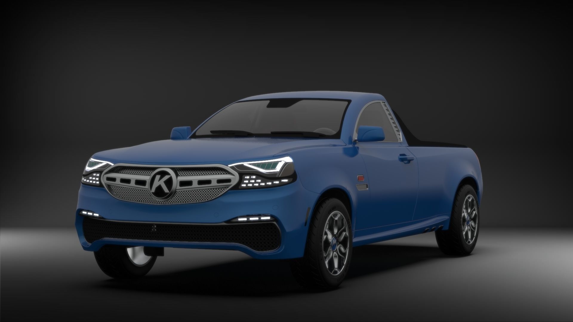 Generic Pickup Truck 3D model_2