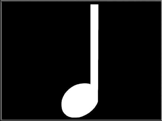 Quarter Note Low-poly 3D model