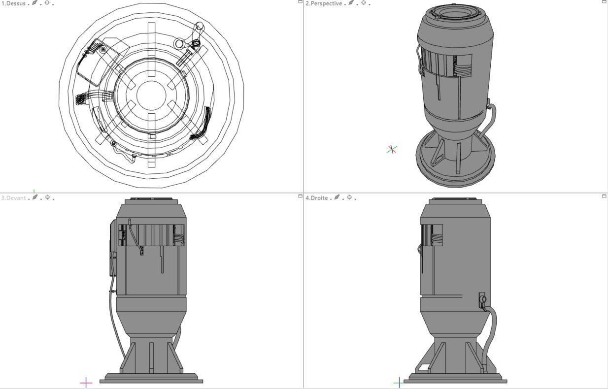 Scifi dressing kitbash set Low-poly 3D model_27