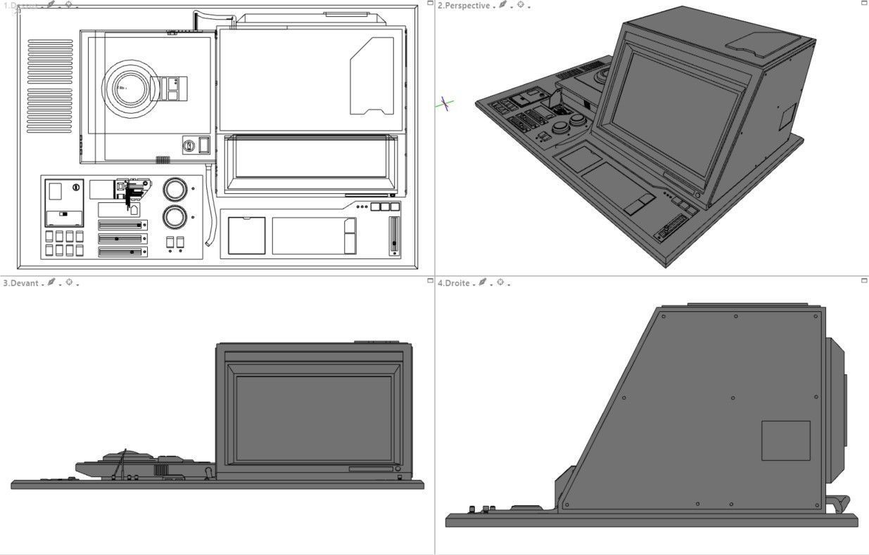 Scifi dressing kitbash set Low-poly 3D model_30