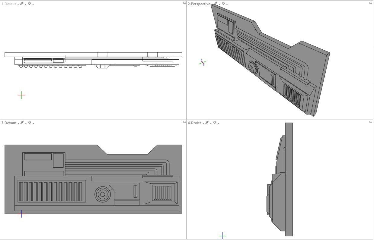 Scifi dressing kitbash set Low-poly 3D model_19
