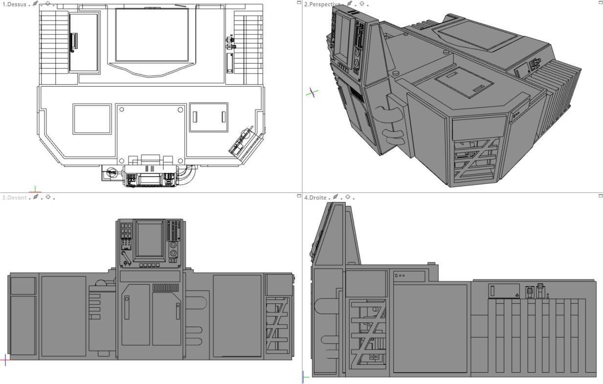 Scifi dressing kitbash set Low-poly 3D model_31