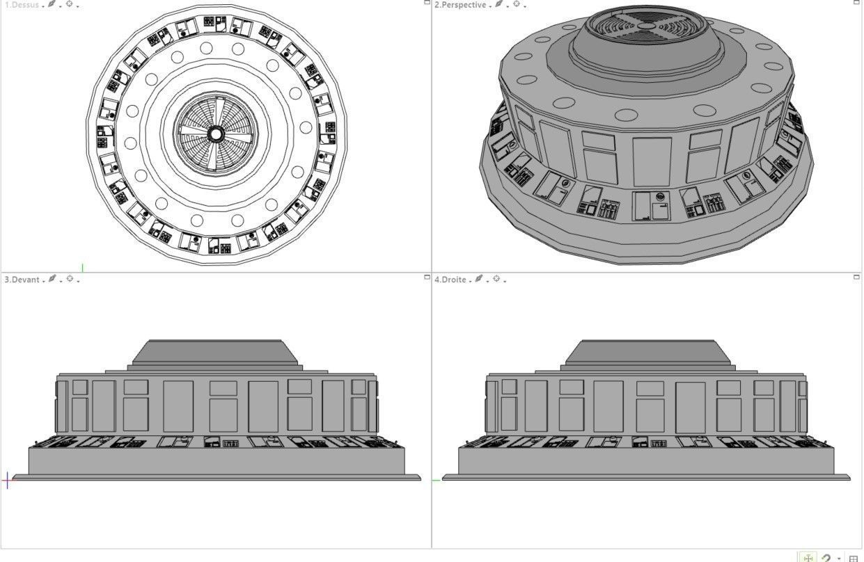 Scifi dressing kitbash set Low-poly 3D model_32