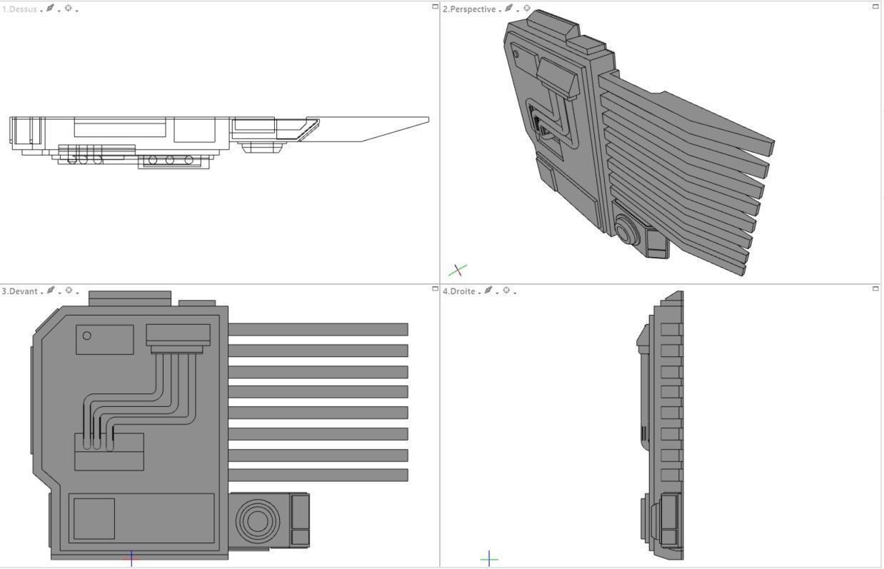Scifi dressing kitbash set Low-poly 3D model_18