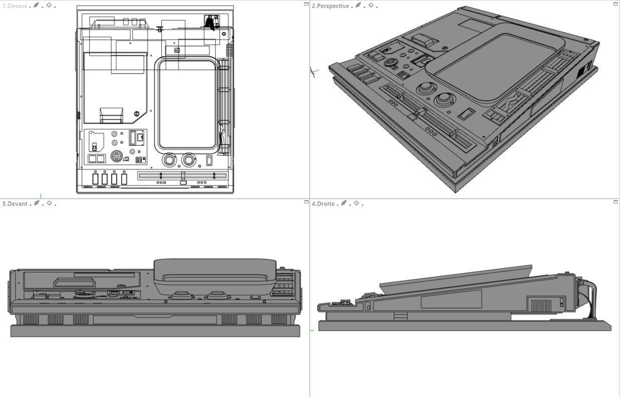 Scifi dressing kitbash set Low-poly 3D model_17