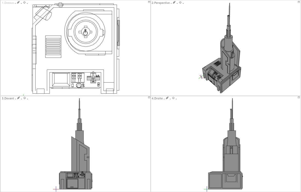 Scifi dressing kitbash set Low-poly 3D model_21