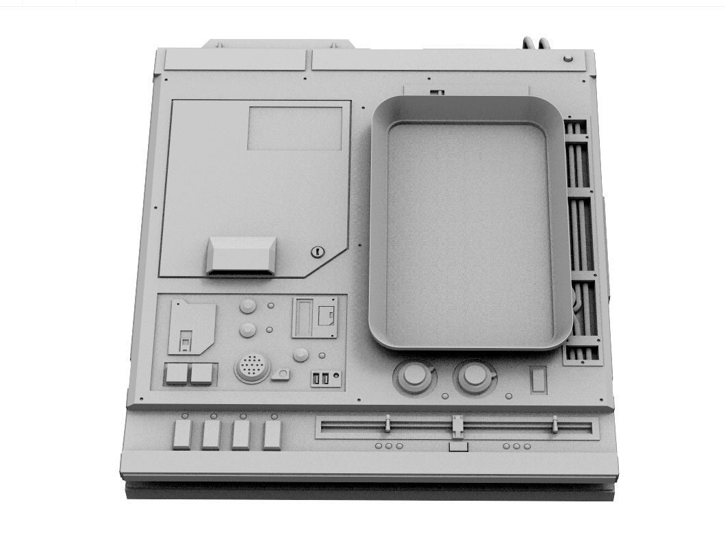 Scifi dressing kitbash set Low-poly 3D model_6