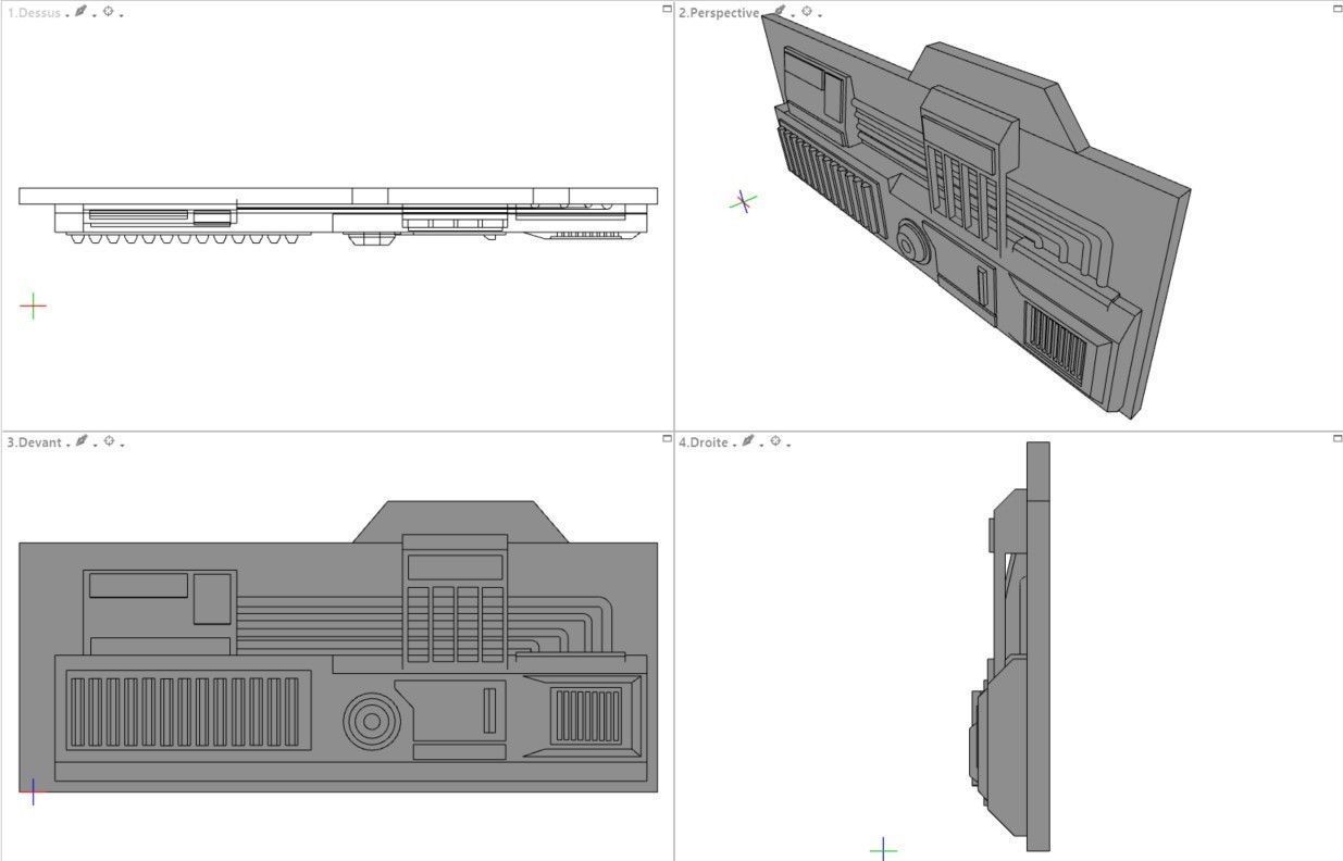 Scifi dressing kitbash set Low-poly 3D model_25