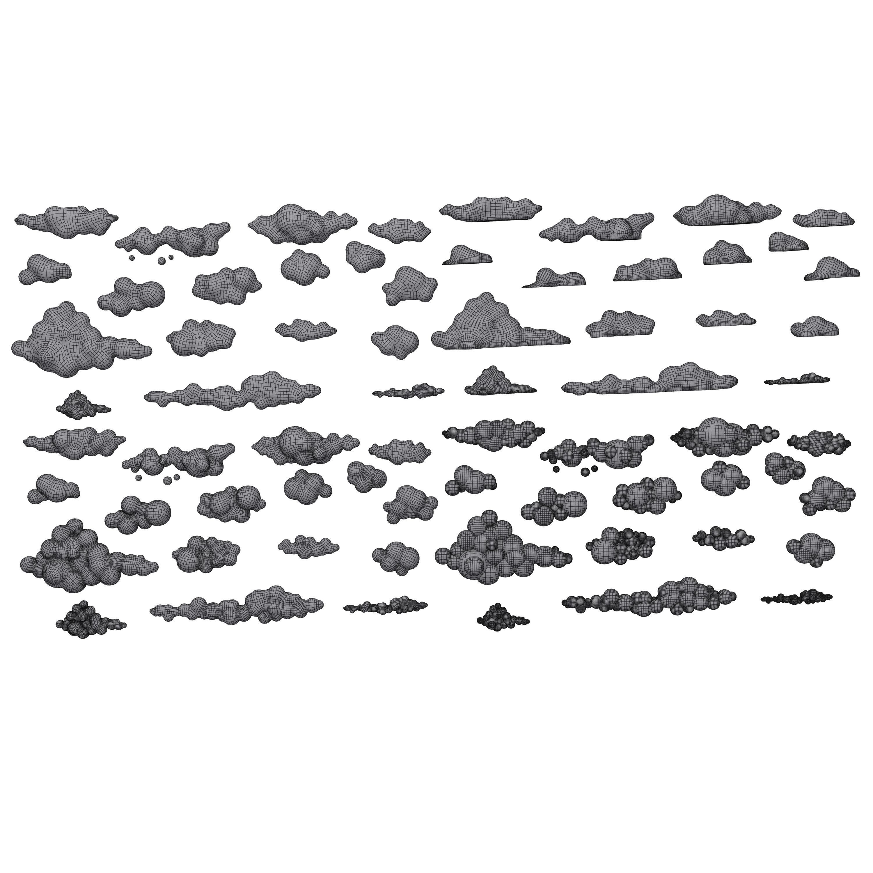 Clouds Cartoon 02 3D model_3