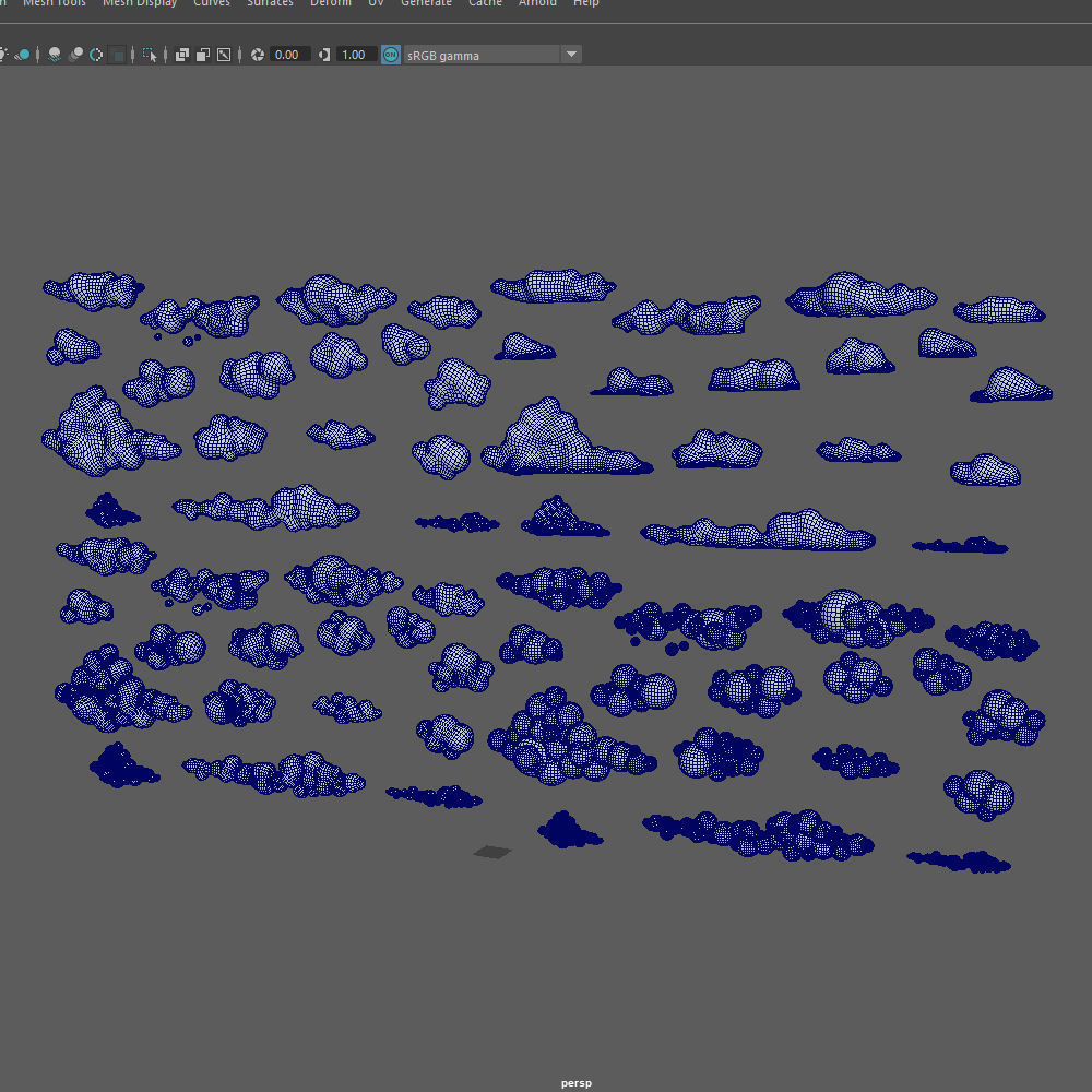 Clouds Cartoon 02 3D model_10