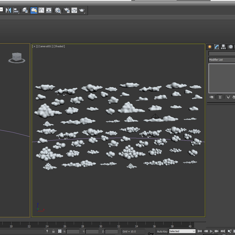Clouds Cartoon 02 3D model_8